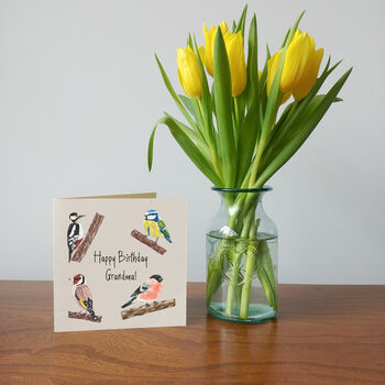 Personalised Garden Birds Birthday Card, 6 of 8