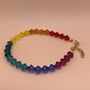 Unisex Rainbow Crystal Bracelet, thumbnail 2 of 3
