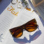 Brown Thick Framed Chunky Cat Eye Sunglasses, thumbnail 3 of 7