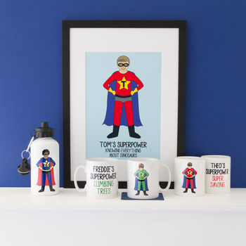Design Your Own Personalised Superboy Water Bottle, 5 of 6