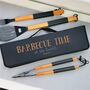 Personalised Barbecue Time BBQ Tool Set, thumbnail 1 of 1