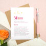 Personalised Mum Definition Card, thumbnail 3 of 8