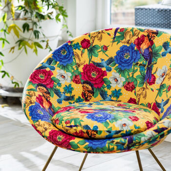 Mexican Style Floral Velvet Chair, 3 of 3