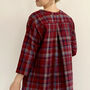 Kaftan Florence Nightdress In Berry Check, thumbnail 7 of 7