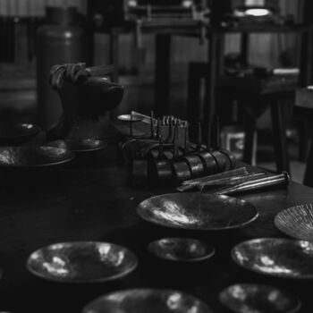 Personalised 8th Anniversary Gift Round Bronze Dish With Hand Stamped Personalisation, 7 of 7