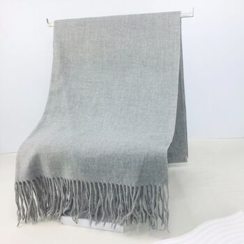 Gift Boxed Grey Winter Scarf And Fuchsia Robin Scarf Set, 2 of 7