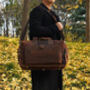 Large Genuine Leather Holdall Vintage Look, thumbnail 3 of 12