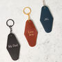 Personalised Leather Hotel Inspired Keyring, thumbnail 4 of 4