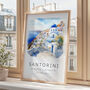 Santorini Greece Travel Wall Art Poster, thumbnail 2 of 7