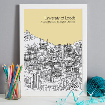 Personalised Leeds Graduation Gift Print, 5 of 9