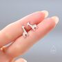Sterling Silver Tiny Giraffe Stud Earrings, thumbnail 5 of 12
