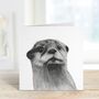 Otter Blank Wildlife Greeting Card, thumbnail 6 of 6