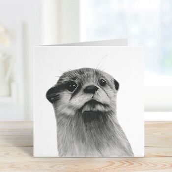 Otter Blank Wildlife Greeting Card, 6 of 6