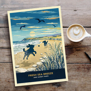 Two Cockapoos Limited Edition Beach Fun Gift Print, 6 of 12