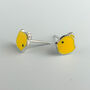 Sterling Silver Yellow Chick Stud Earrings, thumbnail 3 of 6