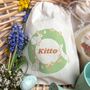 Personalised Easter Gift Bag With Seeds: Vintage Bunny Wreath, thumbnail 1 of 5