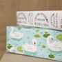 Personalised New Baby Swan Wrapping Paper, thumbnail 2 of 3