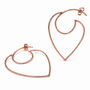 Contemporary Heart Drop Earrings, thumbnail 5 of 6