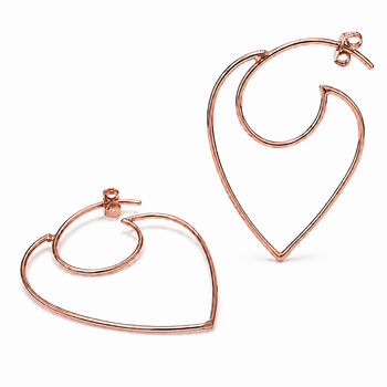 Contemporary Heart Drop Earrings, 5 of 6