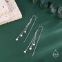 Sterling Silver Delicate Star Cascade Dangle Drop Hook Earrings, thumbnail 6 of 10