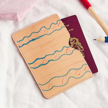 My First Passport Holder + Personalised Child's Drawing, 2 of 4