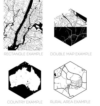 Metallic Personalised Map Print, 7 of 11