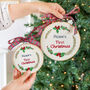 Personalised Baby's First Christmas Embroidered Hoop, thumbnail 2 of 3