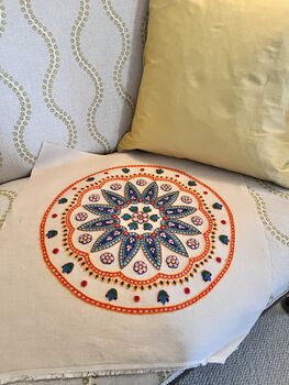 Mandala Embroidery Kit With 100% British Wool, 4 of 6