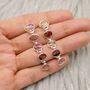 Green, Pink Mixed Tourmaline Earrings, thumbnail 10 of 10