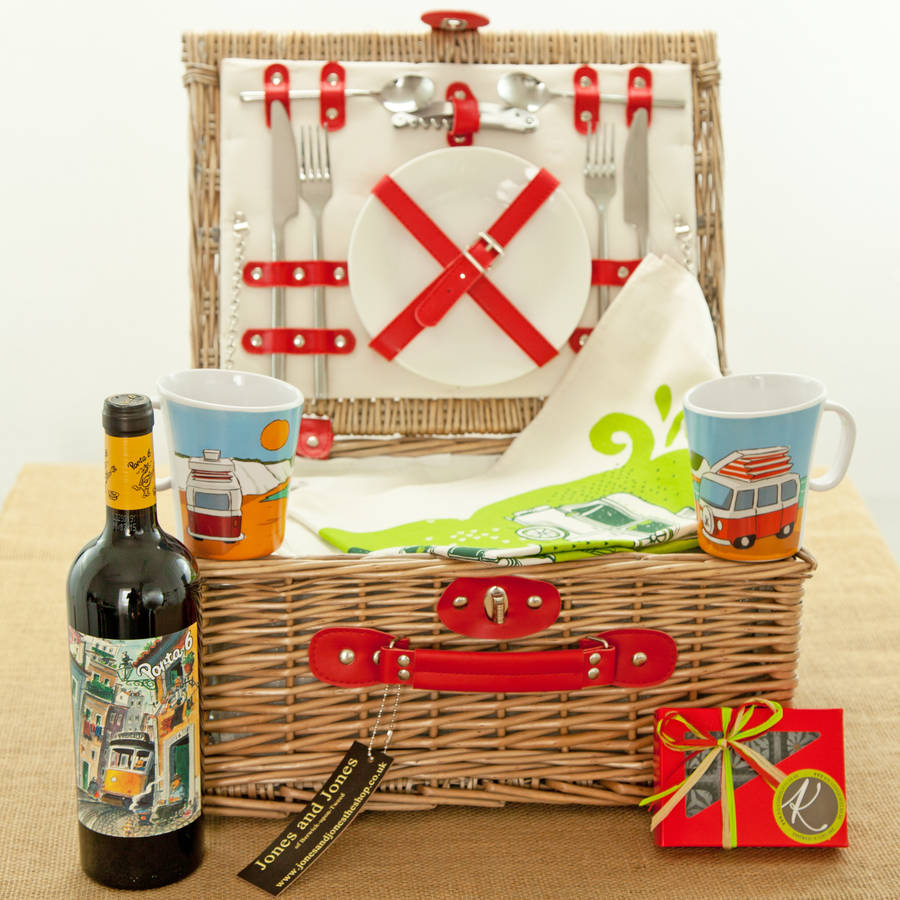 Camper Van Road Trip Two Person Fitted Picnic Hamper By Jones and Jones