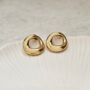 Geometric Circle Stud Earrings, thumbnail 5 of 5
