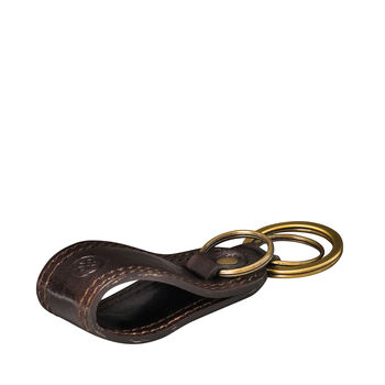 Men's Italian Leather Loop Key Ring 'Nepi', 7 of 12