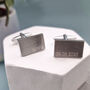 Personalised Initial Date Cufflink And Tie Clip Set, thumbnail 7 of 7