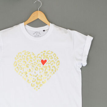 'Leopard Heart Of Hearts' Kids T Shirt, 6 of 6