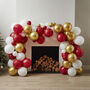 Gold, Red And White Christmas Balloon Arch Kit, thumbnail 1 of 3