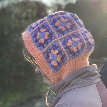 Granny Square Balaclava Printable Crochet Craft Pattern Guide Digital Download, 3 of 8