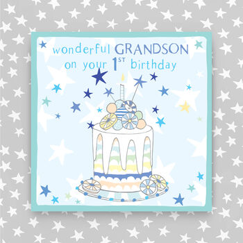 1st Birthday Card For Son/Grandson/Nephew, 2 of 3