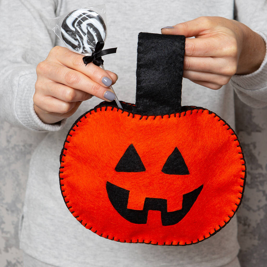 Felt Craft Kit Pumpkin Trick Or Treat Bag, 1 of 6