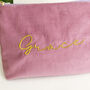 Personalised Corduroy Make Up Pouch Bags Lavender, thumbnail 3 of 6