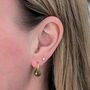 The Nugét Peridot August Birthstone Earrings, Gold, thumbnail 3 of 5