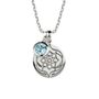 Sterling Silver Cw Motif Unisex Necklace, thumbnail 7 of 11