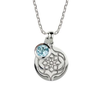 Sterling Silver Cw Motif Unisex Necklace, 7 of 11