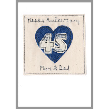 Personalised 45th Or 65th Sapphire Anniversary Card, 10 of 11