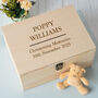 Personalised Christening Keepsake Box | Memory Chest, thumbnail 1 of 6