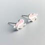 Sterling Silver Cupid's Arrow Heart Stud Earrings, thumbnail 2 of 5