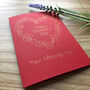 Personalised Mother's Day Heart And Flower Wreath Card, thumbnail 7 of 10