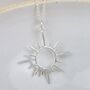 Sterling Silver Sun Pendant, thumbnail 1 of 3
