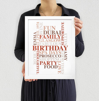 Custom Made Word Art Handmade Poster Print, 7 of 12