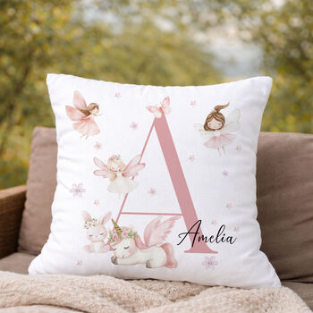 Personalised Dreamy Fairy Cushion, Girls Bedroom Decor, 3 of 4
