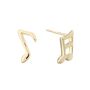 Gold Plated Music Note Mismatched Stud Earrings, thumbnail 8 of 8